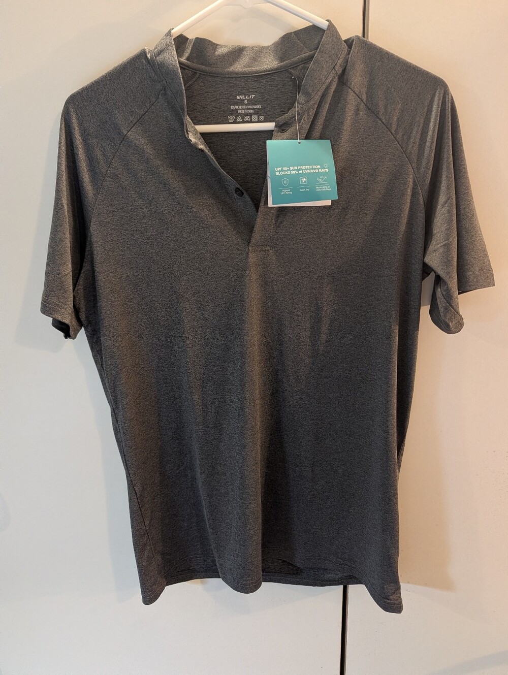 Will it Men's Small Short Sleeve Polo - Charcoal Gray